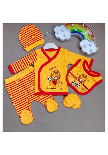 Taraftar 5 Parça Hastane Çıkışı , Sarı Kırmızı 5 ' Li Zıbın Seti