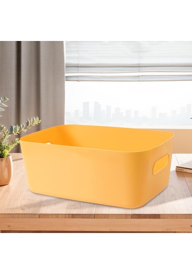 Suntek Masaüstü Depolama Sepeti Şifonyer Rafları Dolap Sarı