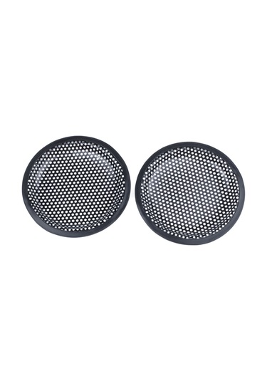 6.5 İnç Metal Örgü Yuvarlak Araba Woofer Kapağı Hoparlör Izgarası Siyah 2 Adet