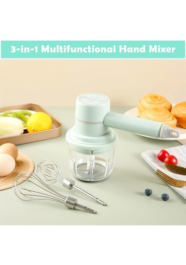 Jialan Taşınabilir Blender Mikser Mutfak Aletleri El Mikseri Yeşil