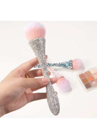Profesyoneller Çivi Sanat Fırça Lüks Glitter Kolu Tırnak Fırçası Toz Temizleme 04