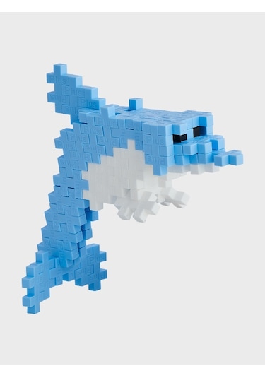 Plus - Plus Minecraft Temalı Silindir Kutuda Dolphin - Yunus Lego Yapı Oyuncağı 100 Parça 4113