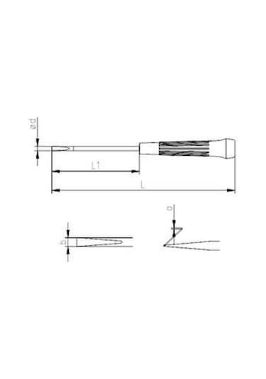 İzeltaş Elektronikçi Tip Klemens Düz Uçlu Tornavida 3x80