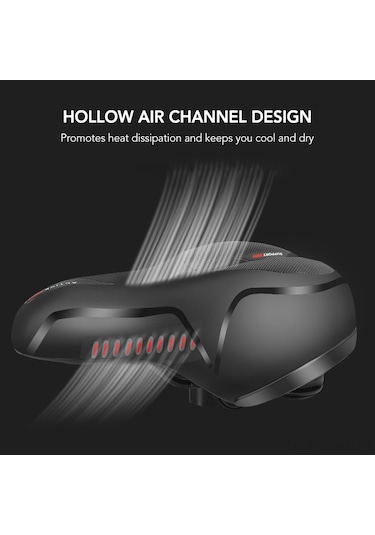 Suofeng Geniş Kalça Bisiklet Sele - Konforlu Pu Deri, Çift Amortisörlü, Havalandırmalı Sarı