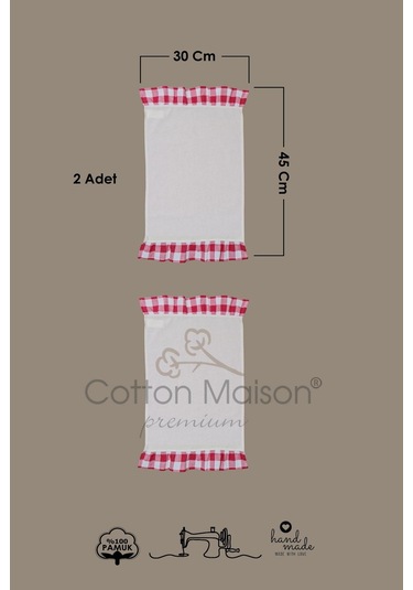 Amerikan Servisi Fırfırlı Retro 2 Lü Kırmızı