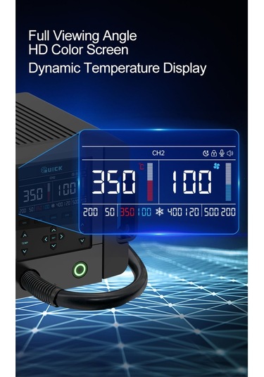 Quick 861 Pro Kurşunsuz Akıllı Ses Kontrollü Fırçasız Motorlu Sıcak Hava Sökme İstasyonu