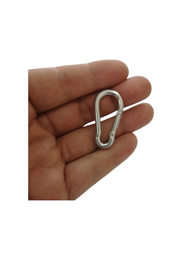 Galvanizli Karabina, 4 Mm, Askı, Çengel, Kanca, Anahtarlık