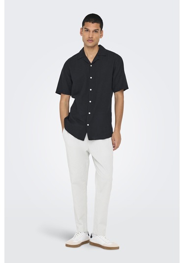 Only & Sons Erkek Gömlek 22025116 Siyah Siyah