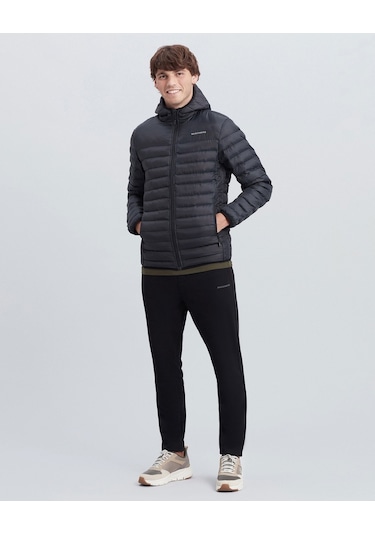 Skechers M Essential Hooded Jacket Erkek Siyah Mont S202063-001 Siyah