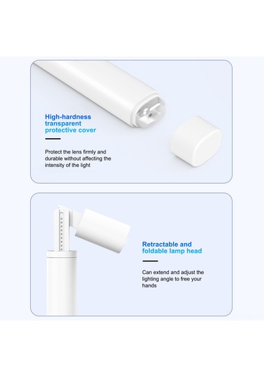 Samdoo Beyaz Geleneksel Tırnak Lambası, Telefon Tutucu Tabanlı, 180mah Pil, 45/60s Zamanlama, Led Ekran, Genişletilebilir Ve Katlanabilir Kafa Beyaz