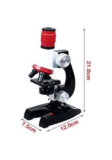 Microscope mikroskop öğrenci seti 21cmx7,5cmx12cm  LED 100X, 40
