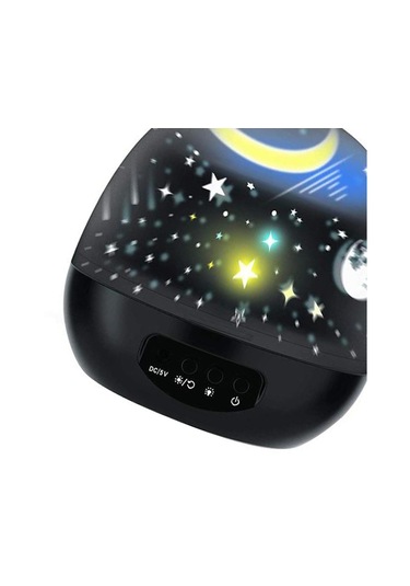 Homyl Yıldızlı Gece Işığı Projektörü 8 Renk Değiştirme Siyah Çok Renkli