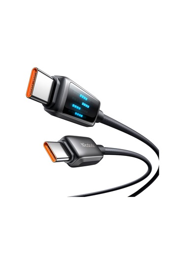 Mcdodo CA-4250 100 W Type-C to Type-C Şarj Göstergeli Şarj Data Kablosu 1.2 M Siyah