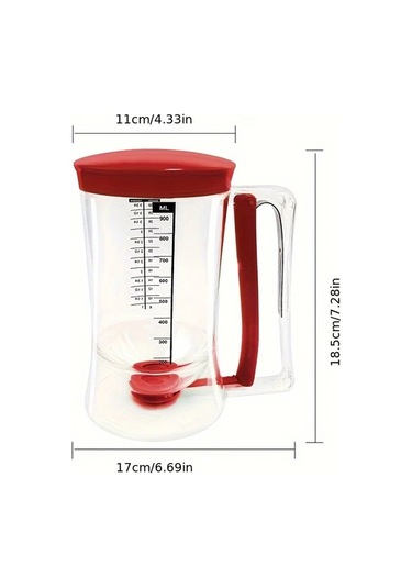 Elmpaly Transparent Kırmızı Katlanır Pankek Waffle Makinesi Fırça li