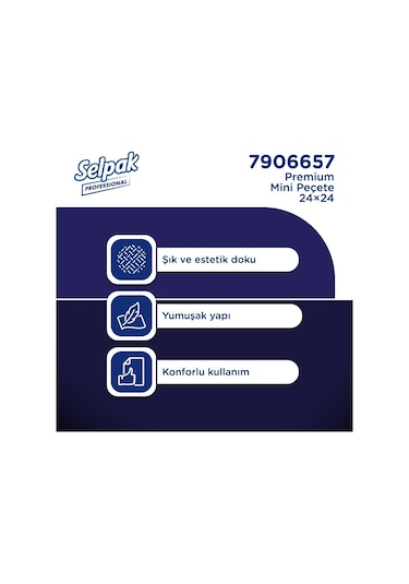Selpak Professional Premium 24x24 Cm 50'li Mini Peçete X 24 Adet