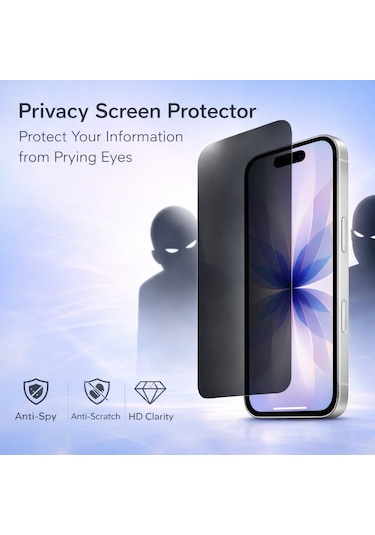 Apple iPhone 17 Uyumlu Hayalet Ekran Koruyucu Gizli Privacy