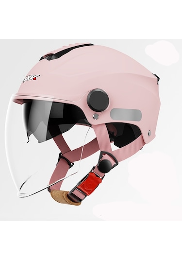 Eternal Luck Bk-309 Elektrikli Bisiklet Kaskı Dört Mevsim Açık Yarım Kask Pembe