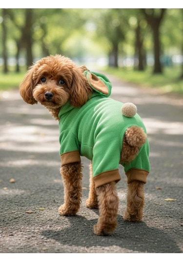 Matcha Bunny Kulaklı Köpek Tulumu Kıyafeti