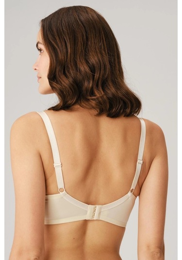 Balenli Desteksiz Dolgusuz Toparlayıcı Günlük Klasik Küçültücü Sütyen Beyaz