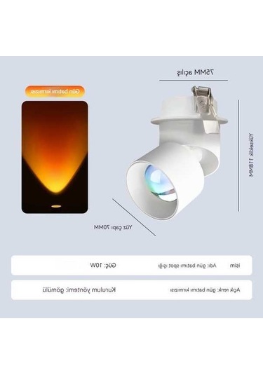 Didadodo Hiç Sönmeyen Ev Girişi Işığı - Gömülü Model, Modern Design Beyaz