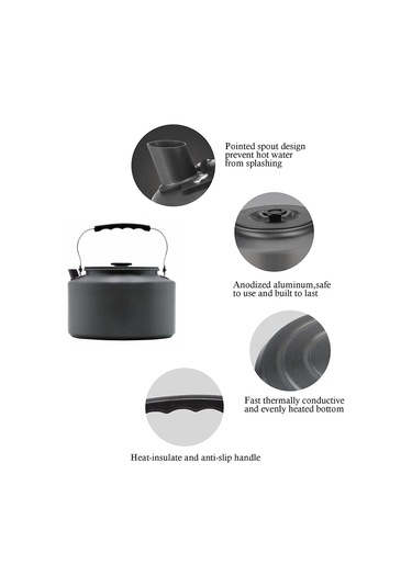 2.2l Kamp Su Isıtıcısı Kamp Çay Kahve Potu Büyük Açık Hava Yürüyüş Su Isıtıcısı Pot Taşınabilir 2.4 Quart Kamp Çay Su Isıtıcısı Diğer