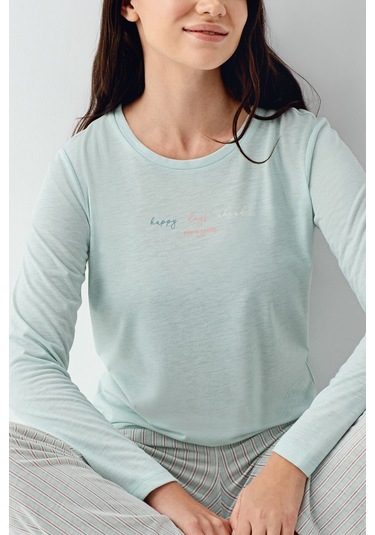 Pierre Cardin Kadın Yeşil Pijama Takımı Pc9050-s-v1 Yeşil