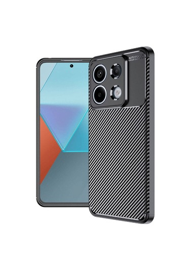 Apsuwa Xiaomi Poco X6 5g Kılıf Negro Karbon Fiber Silikon