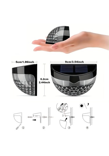 Greentech Güneş Enerjili Duvar ve Çit LED Aydınlatma / GT-SL23 Beyaz