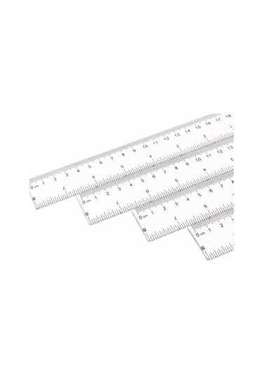 Kosona 20cm Plastik Şeffaf Cetvel, Çizim Ve Tasarım İçin Öğrenci Stüdyo Gereci