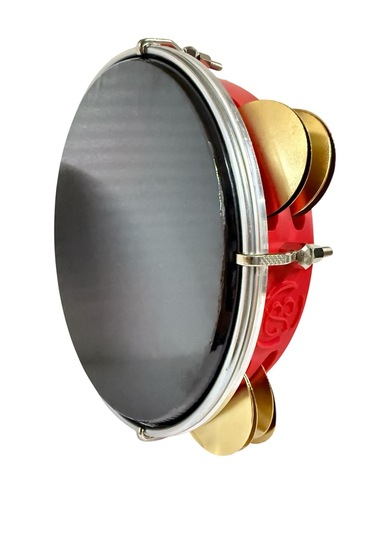 Fasıl Tefi Profesyonel Carbon Kırmızı Renk Kasnak Siyah Film