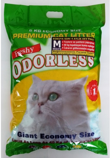 Freshy Odorless Micro Kristal Kedi Kumu 3 x 6 KG