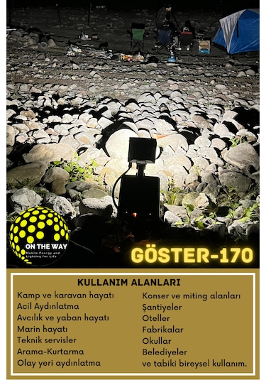 Göster 170 Taşınabilir Mobil Aydınlatma Ünitesi El Tipi Projektör