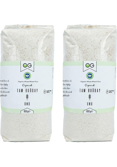 OG natural 2'li Organik Tam Buğday Unu 800 Gr Set