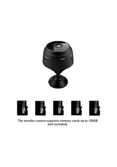 Kablosuz Güvenli Kamera 1080p Monitör Kamerası Manyetik Arka Ev Akıllı Kamera Gece Görüşlü Bebek Evcil Hayvanlar İçin Beyaz