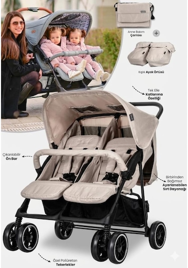 Lorelli Twin Ikiz Bebek Arabası