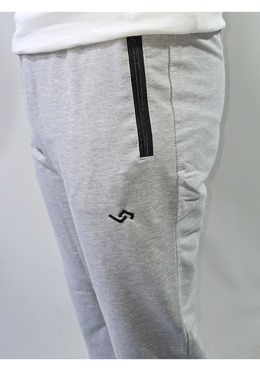 Jump Erkek Pamuklu Slim Fit Düz Paça Eşofman Altı Melanj Gri Jump Erkek Pamuklu Slim Fit Düz Paça Eşofman Altı Melanj Gri