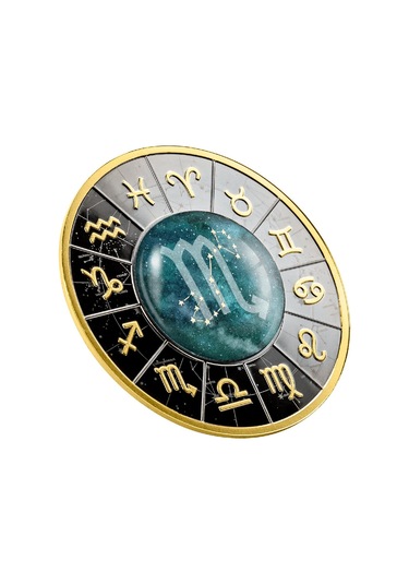 AgaKulche Burçlar Serisi Akrep Gümüş Sikke Coin