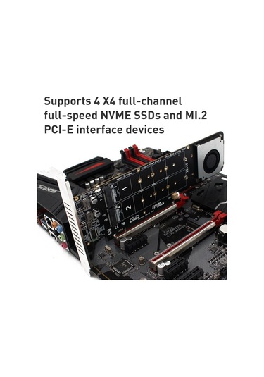 Sones Pcıe X16 - M.2 M-key Nvmex4 Ssd Raıd Dönüştürücü Kartı