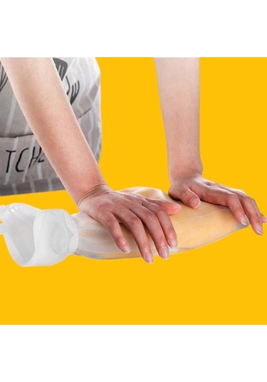 Buffer Büyük Hamur Torbası Silikon Şeffaf Hamur Yoğurma Torbası Ekmek Makarna Mantı Hamuru Kolay