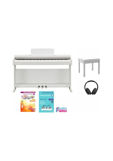 Yamaha Ydp145wh Piyano Seti -tabure+kulaklık+piyano Metoları