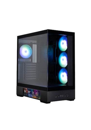 Zalman P40 Ds Black Atx Mıd Tower Sıyah Kasa 2 X Usb 3.0, 1 X Usb Type-c,1 X Mikrofon, 1 X Kulaklık, 4x 120mm Argb Fan