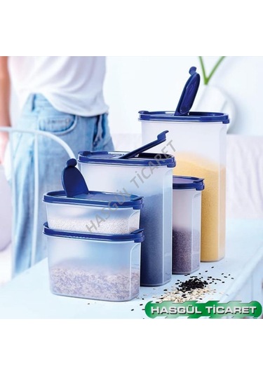 Tupperware Oval 29 Litre Kuru Gıda Saklama Kabı Oval 5 Hsgl N1142867 Mavi