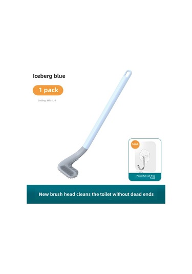 Yifomall Banyo Temizlik Seti: Paslanmaz Çelik Duvarlı Golf Silikon Tuvalet Fırçası, Delme Yok, Ölüm Kutusu Yok, Ev Kullanıma Uygun Buz Dağı Mavisi Diğer
