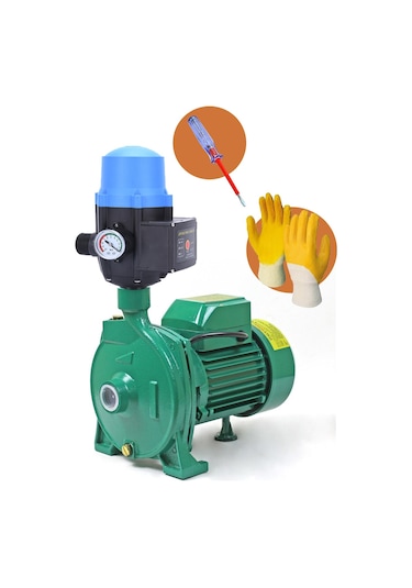 1.5 Hp - 1 Kw Cpm 158 Metal Dişli Otomatik Paket Hidrofor Su Pompası 1 Hp Eldiven + Kontrol Kalemi