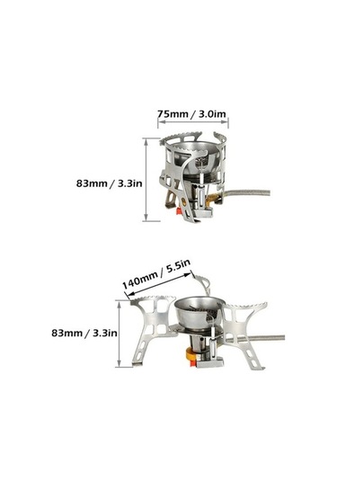 Ulzyvf Taşınabilir Rüzgarlık Sırt Seti Piezo Ocak, Katlanabilir Kamp Ocağı Gazlı Çantası Ateşlemeli - Vp Çok Renkli Çok Renkli