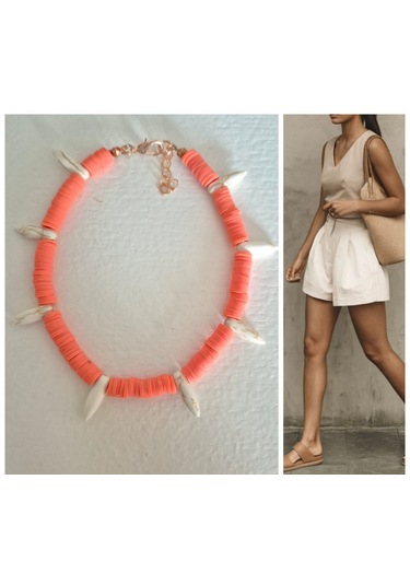 Fil Dişi Turkuaz Doğal Taşlı Halhal