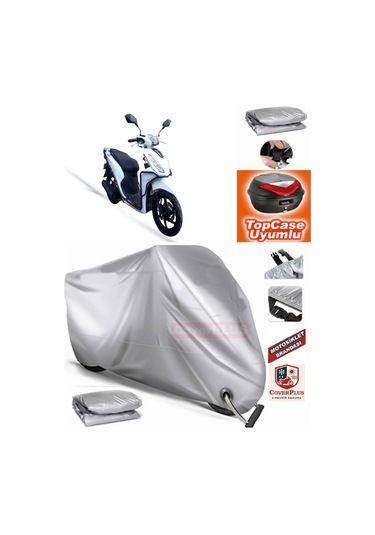 Coverplus Arora Boss 125 Branda Topcase Arka Çanta Uyumlu Motor Brandası Kilit Uyumlu