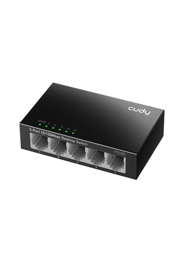 Cudy Fs105 5port 10/100mbps Duvar Montajlı Metal Masaüstü Switch
