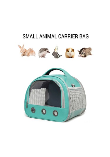 Vkemall Siyah Çok Amaçlı Küçük Evcil Hayvan Taşıma Çantası - İçeriden Görünür, Havalandırmalı, Elden/omuzdan Taşınabilir Hamster, Guinea Pig, Tavşan, Papağan Uygun