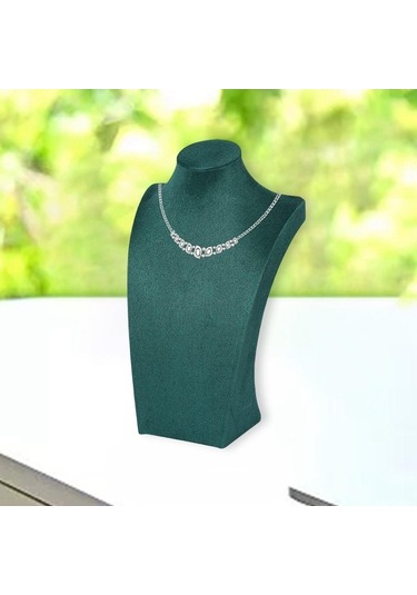 Trendooze Yeşil Vitrin Styleb-24cm Showroom Organizatörü Mücevher Koyu Kolye Göğüs Göğüs Depolama 24cm Hk